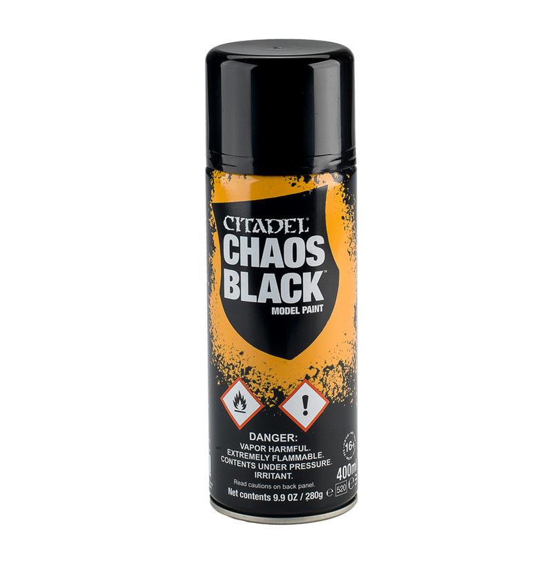 CHAOS BLACK SPRAY PAINT (USA) (6-PK)