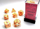 Chessex Dice: Menagerie 10 - Polyhedral Festive Sunburst/Red (7ct)