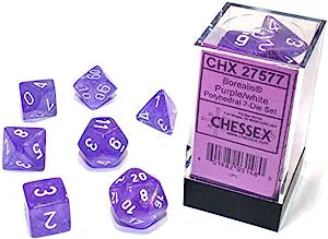 CHX 23077 Translucent Poly Purple/White 7-Die Set
