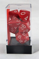 CHX 25404 Opaque: Poly Set Red/White 7-Die Set