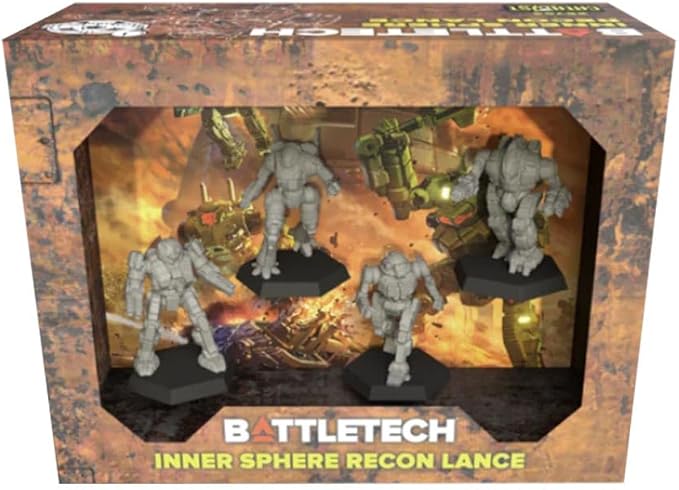 Catalyst Game Labs BattleTech: Inner Sphere Recon Lance Miniatures Pack - Strategy Board Game