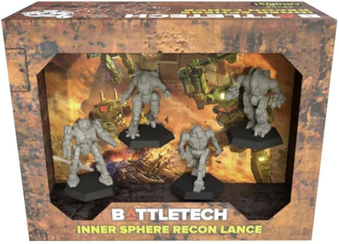 Catalyst Game Labs BattleTech: Inner Sphere Recon Lance Miniatures Pack - Strategy Board Game