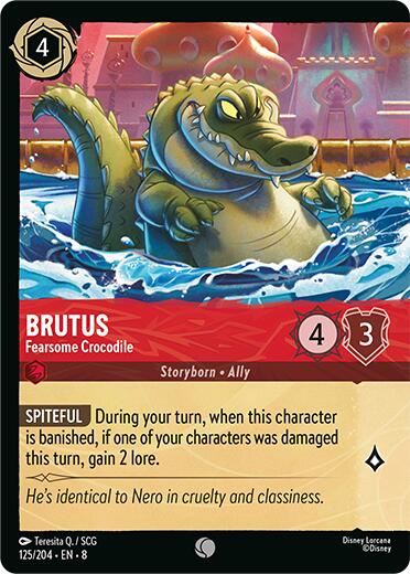 Brutus - Fearsome Crocodile (Cold Foil) (125/204) [Reign of Jafar]