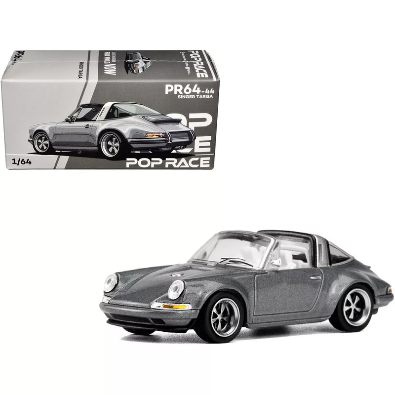 Singer Targa Gray Metallic 1/64 Diecast Model Car by Pop Race