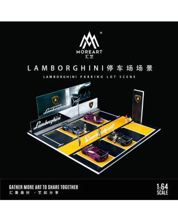 MoreArt 1:64 PARKING LOT SCENE LAMBORGHINI MO925011