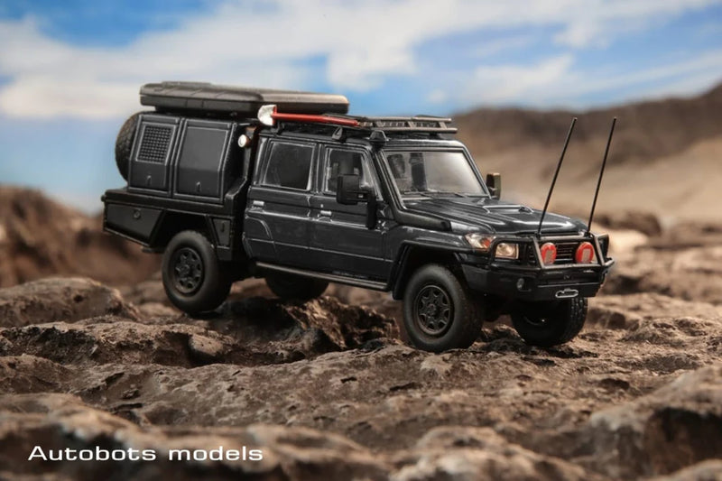 AutoBots Models Toyota Land Cruiser LC79 BLACK / PURPLE / BROWN 1:64