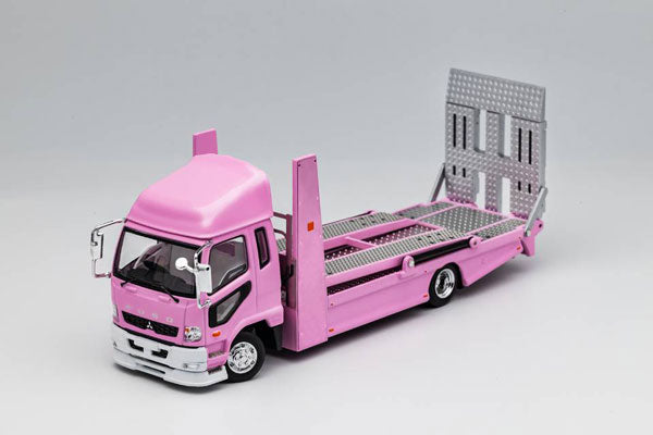 1/64 Mitsubishi FUSO Truck Double Decker Trailer Pink