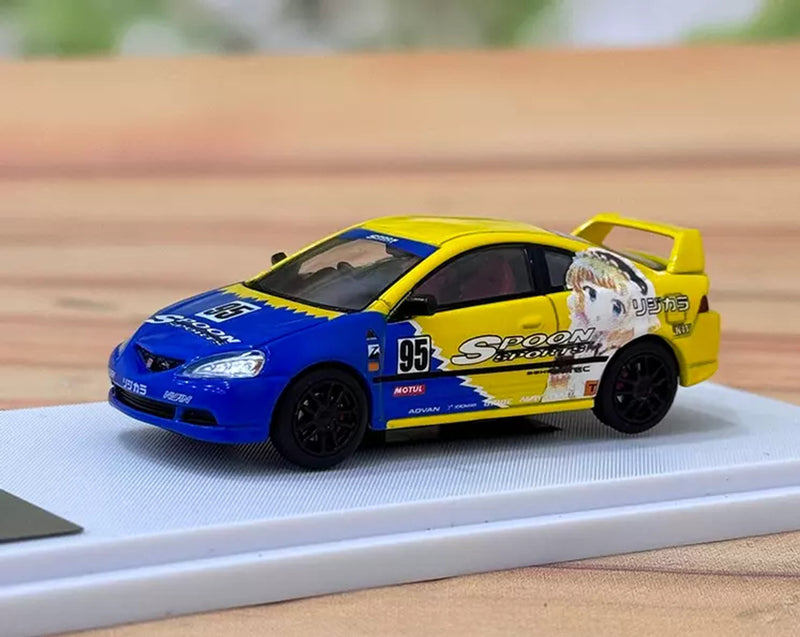 HONDA INTEGRA DC5 TYPE-R SPOON ANIME LIVERY 1/64 SCALE DIECAST CAR MODEL BY XF MODELS XFINSP