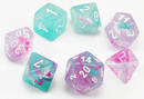 Chessex (20545): Mini Polyhedral 7-Die Set: NEBULA : WISTERIA/WHITE