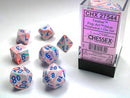 Chessex Dice: Menagerie 10 - Polyhedral Festive Pop Art/Blue (7ct)
