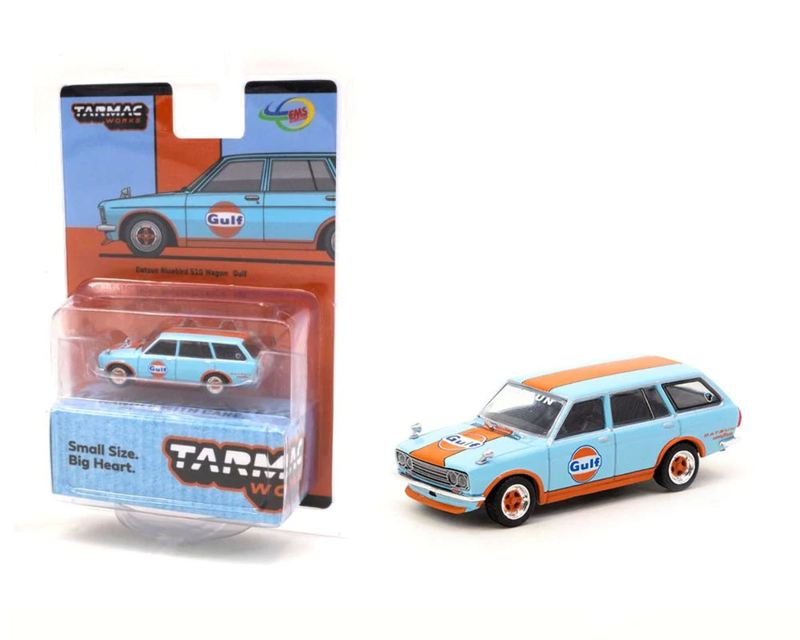 1/64 JOHNNY LIGHTING DATSUN BLUEBIRD 510 WAGON - GULF BLUE