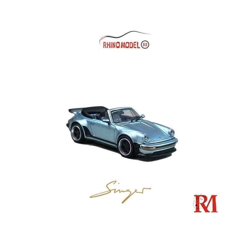 Rhino Model RM 1:64 Singer Turbo Study 930 Cabriolet Diecast Model Car silver