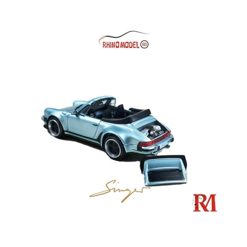 Rhino Model RM 1:64 Singer Turbo Study 930 Cabriolet Diecast Model Car silver