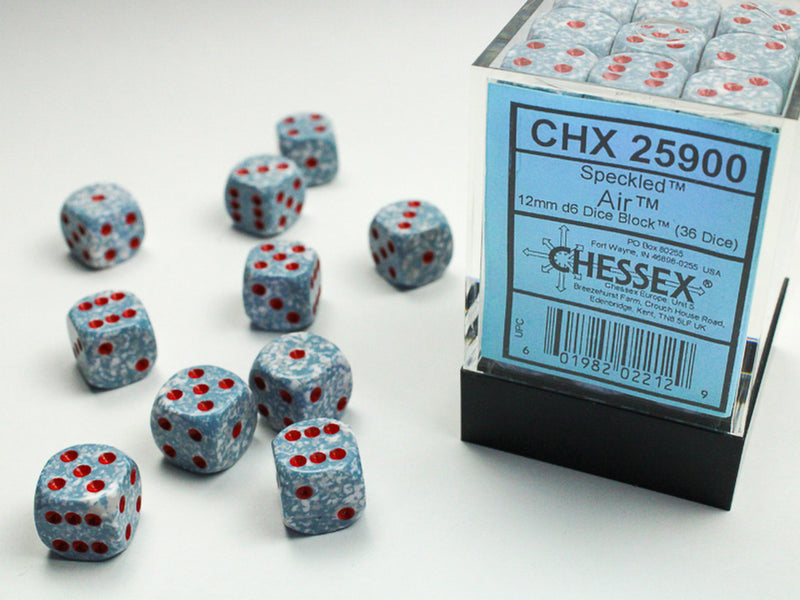 Chessex Dice: Air Elemental 12mm D6 Dice Block (36)