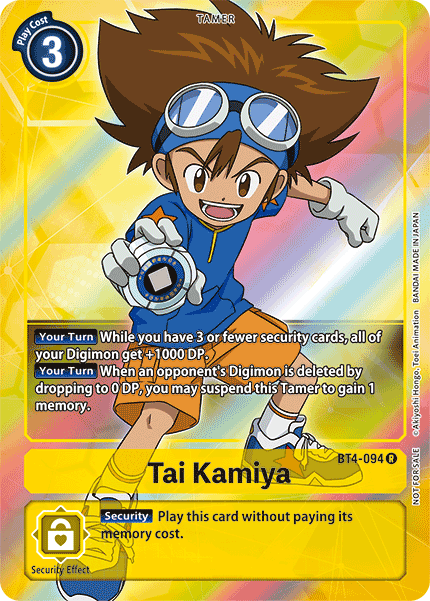 Tai Kamiya [BT4-094] (Buy-A-Box Promo) [Great Legend Promos]